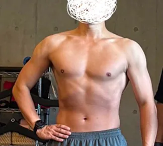 40代男性のトレーニング後の身体