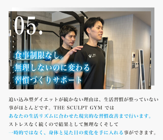 食事制限なし。無理しないのに変わる-習慣づくりサポート